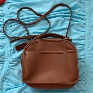 Vintage Coach Lunch Box Crossbody Leather Bag